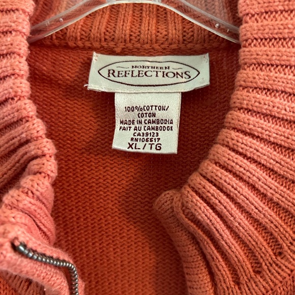 Orange Cardigan Sweater - Picture 2 of 2